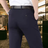 Klassieke heren pantalon van rekbare, ademende stof