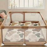 TinyPlay boho chic baby speelmat – dikke, zachte katoenen stof, comfortabele ondergrond en stijlvol ontwerp voor veilig speelplezier.