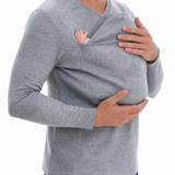 T-Shirt met Geïntegreerde Babydragerzak en Lange Mouwen