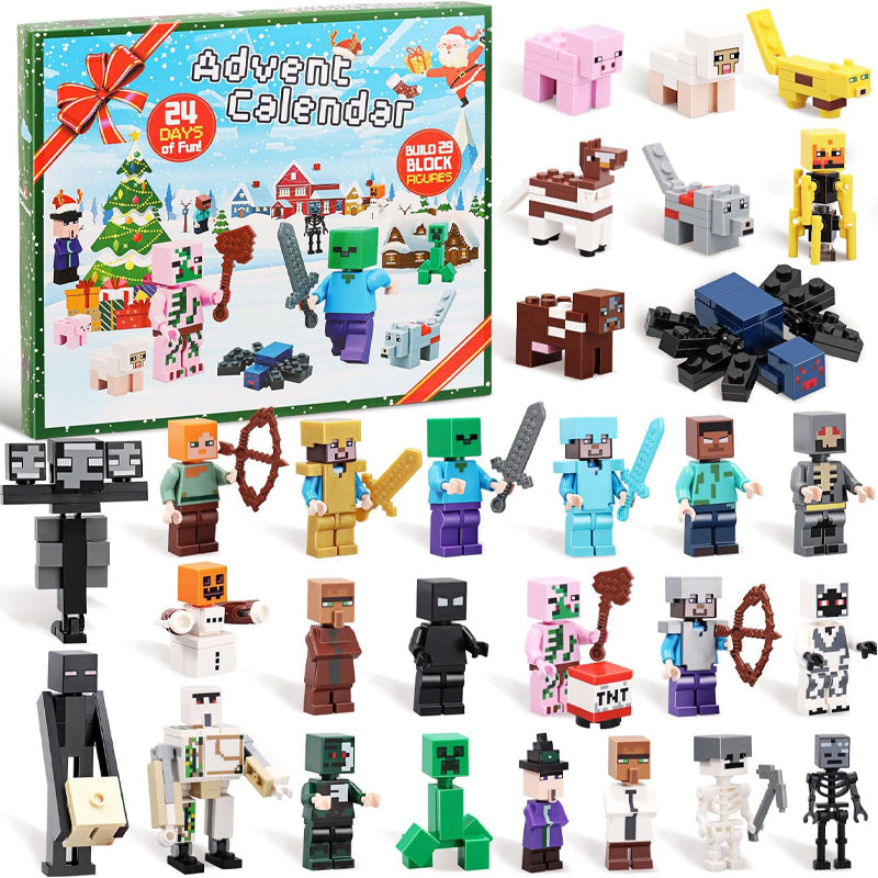 Minecraft adventskalender 2025 editie – feestelijke kalender met verrassingen, themaspeelgoed en ideaal voor kinderen en fans van Minecraft.