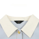 Elegante Midi Jurk met Kraag en Knopen