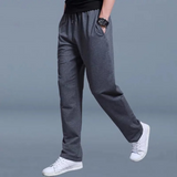 Katoenen joggingbroek met trekkoord en steekzakken