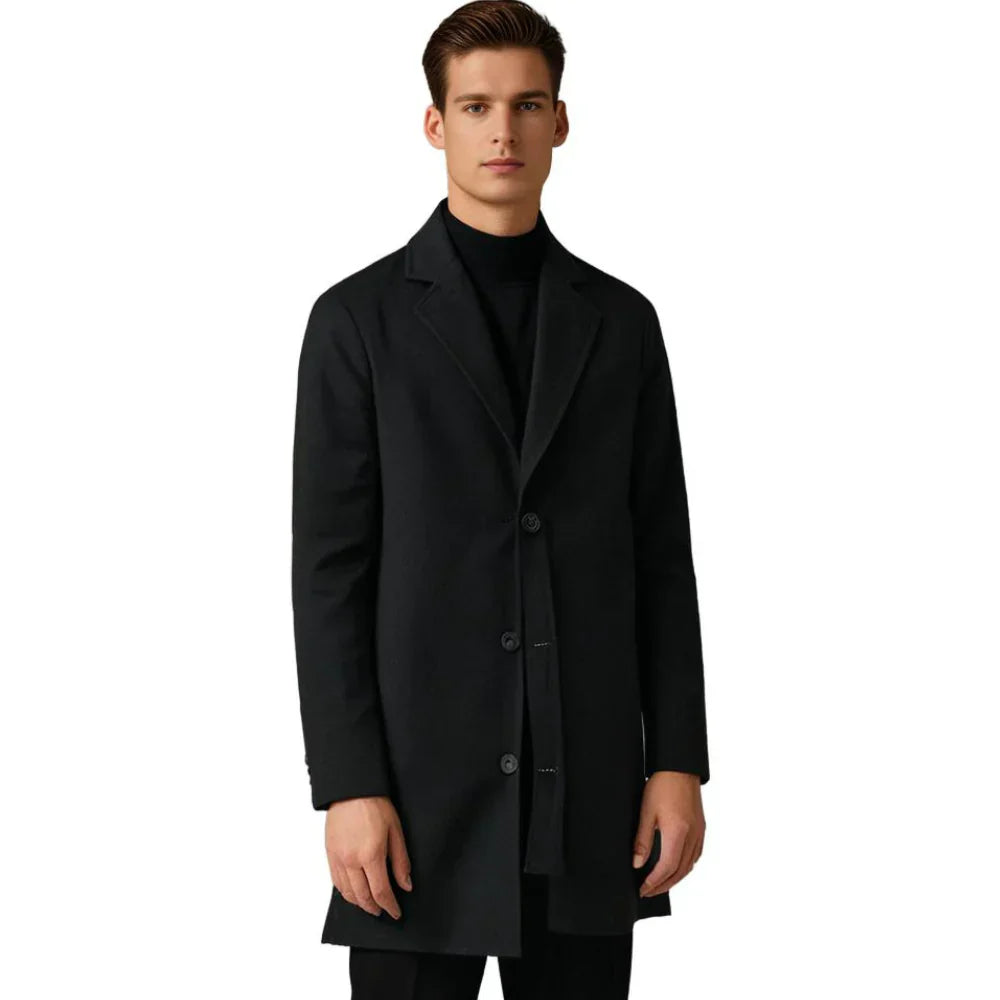Heren winterjas met stijlvolle reverskraag – warme, comfortabele pasvorm en tijdloos design voor een elegante look in de winter.