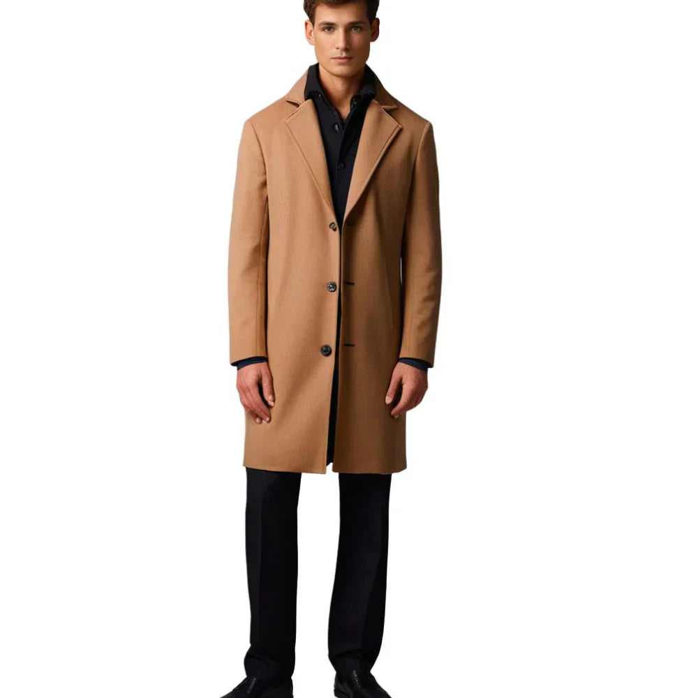 Heren winterjas met stijlvolle reverskraag – warme, comfortabele pasvorm en tijdloos design voor een elegante look in de winter.