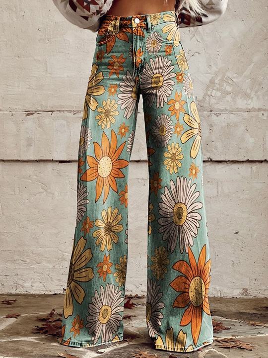 NOLI damesbroek – vrolijke broek met vintage vibe, comfortabele pasvorm en modieuze print voor een speelse en stijlvolle look.