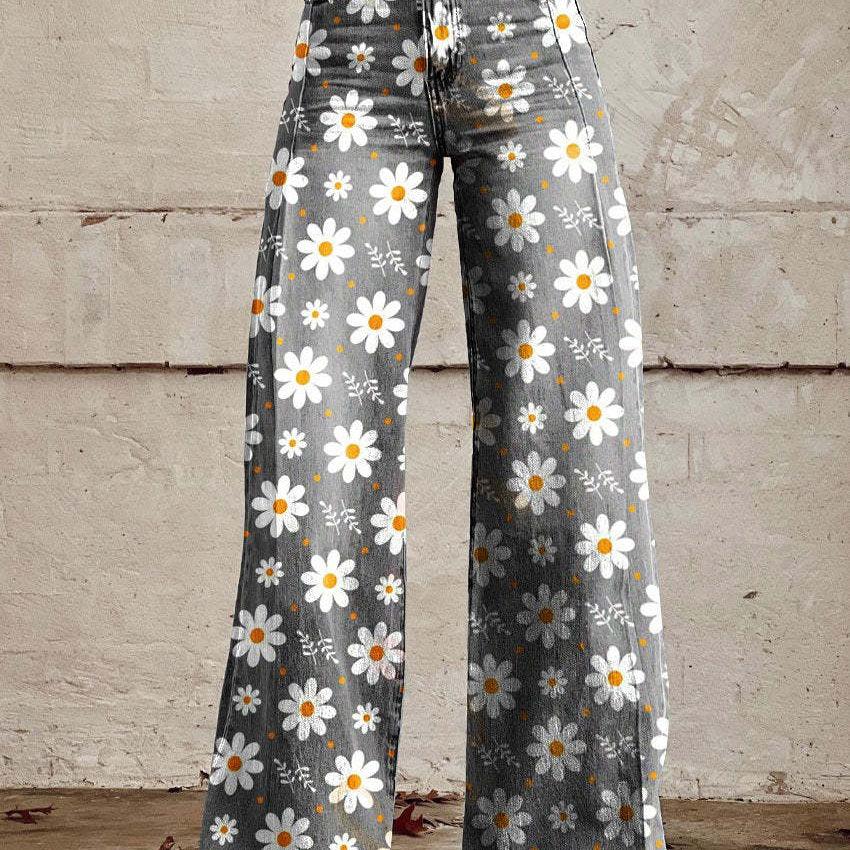 NOLI damesbroek – vrolijke broek met vintage vibe, comfortabele pasvorm en modieuze print voor een speelse en stijlvolle look.