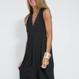 Casual Maxi Jurk met Losse Pasvorm en Mouwloos Design