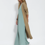 Casual Maxi Jurk met Losse Pasvorm en Mouwloos Design