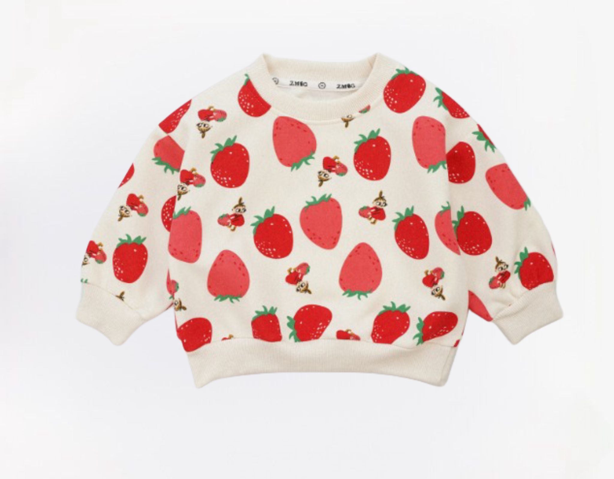 StrawberryCuddles kinder sweater met schattige aardbeienprint – zachte, warme en comfortabele trui voor dagelijks gebruik en speelse avonturen.
