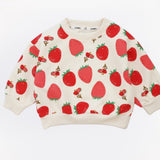 StrawberryCuddles kinder sweater met schattige aardbeienprint – zachte, warme en comfortabele trui voor dagelijks gebruik en speelse avonturen.