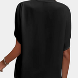 Aiva – Dames Blouse met Korte Mouw – Luchtige en Comfortabele Blouse voor de Zomer – Stijlvolle Snit en Moderne Look voor een Verfrissende Uiterlijk.