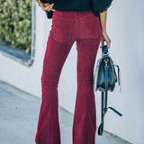 Dames Uitlopende Broek met Elastische Taille