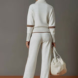 Dames Tweedelige Lounge Set met Half-Zip Trui