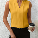 Dames Mouwloze Blouse met V-hals
