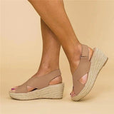 Dames Sandalen met Kruisbanden en Plateauzool