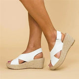 Dames Sandalen met Kruisbanden en Plateauzool