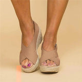 Dames Sandalen met Kruisbanden en Plateauzool