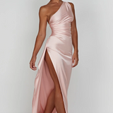 One-Shoulder Maxi Jurk met Hoge Split