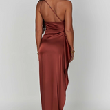 One-Shoulder Maxi Jurk met Hoge Split