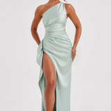 One-Shoulder Maxi Jurk met Hoge Split