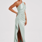 One-Shoulder Maxi Jurk met Hoge Split