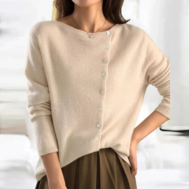 Stijlvolle kasjmier lentetrui voor dames in zachte, lichte stof met elegante pasvorm, ideaal voor het voorjaar.