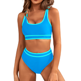 Dames Sport Bikini met Contrasterende Bies