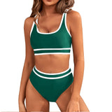 Dames Sport Bikini met Contrasterende Bies