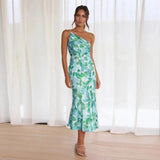 Dames Midi Jurk met Bloemenprint en Spaghettibandjes