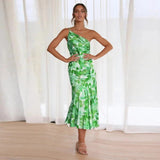 Dames Midi Jurk met Bloemenprint en Spaghettibandjes