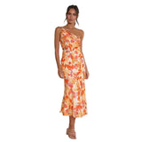 Dames Midi Jurk met Bloemenprint en Spaghettibandjes