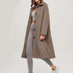 Lorena cashmere trenchcoat jas voor dames, met ceintuur in de taille, elegante revers en een luxe, zachte afwerking in een tijdloos ontwerp.