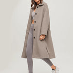 Lorena cashmere trenchcoat jas voor dames, met ceintuur in de taille, elegante revers en een luxe, zachte afwerking in een tijdloos ontwerp.