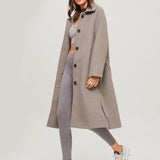 Lorena cashmere trenchcoat jas voor dames, met ceintuur in de taille, elegante revers en een luxe, zachte afwerking in een tijdloos ontwerp.
