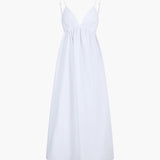 Maxi Jurk met Open Rug en Schouderbandjes