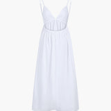 Maxi Jurk met Open Rug en Schouderbandjes