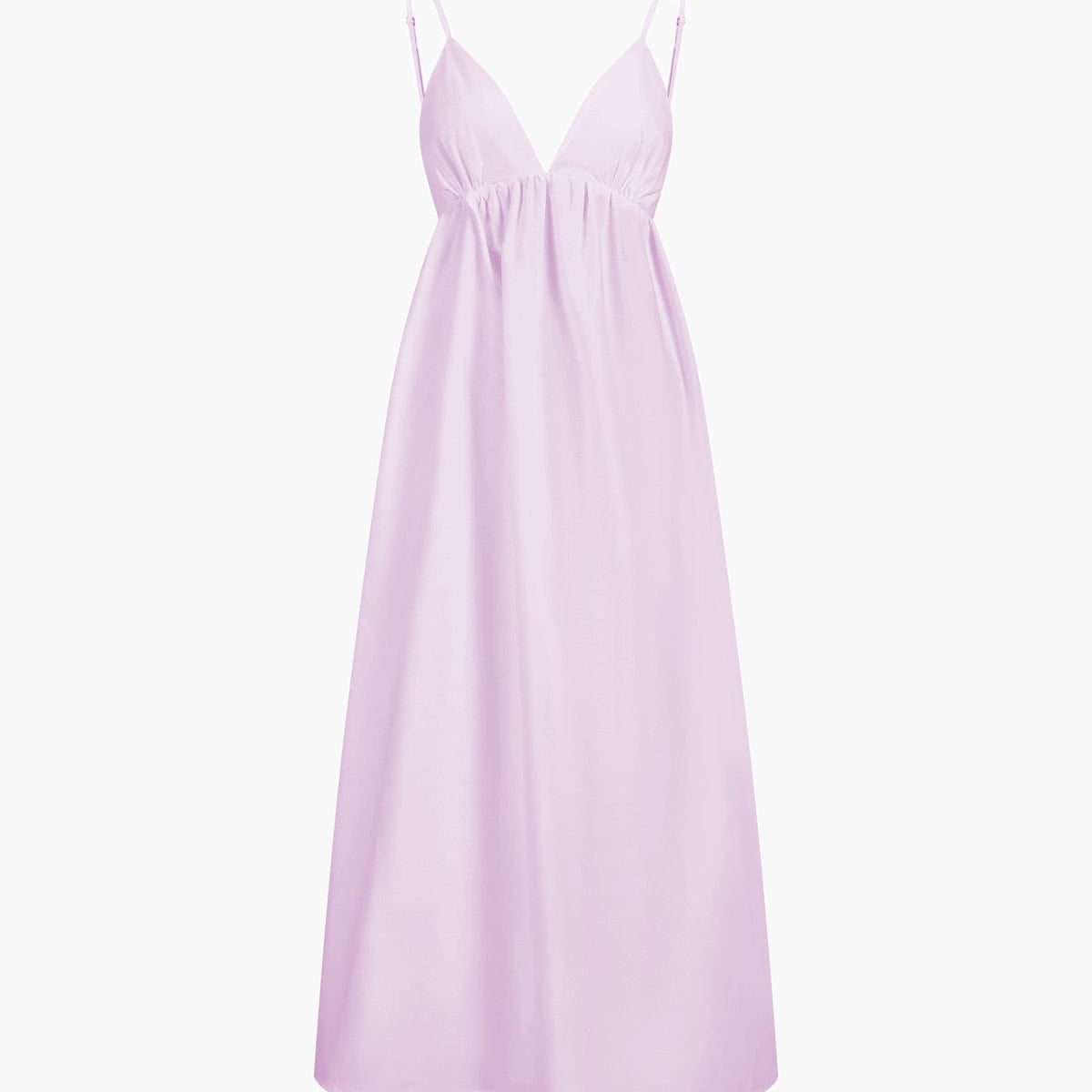Maxi Jurk met Open Rug en Schouderbandjes