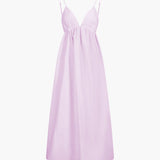 Maxi Jurk met Open Rug en Schouderbandjes