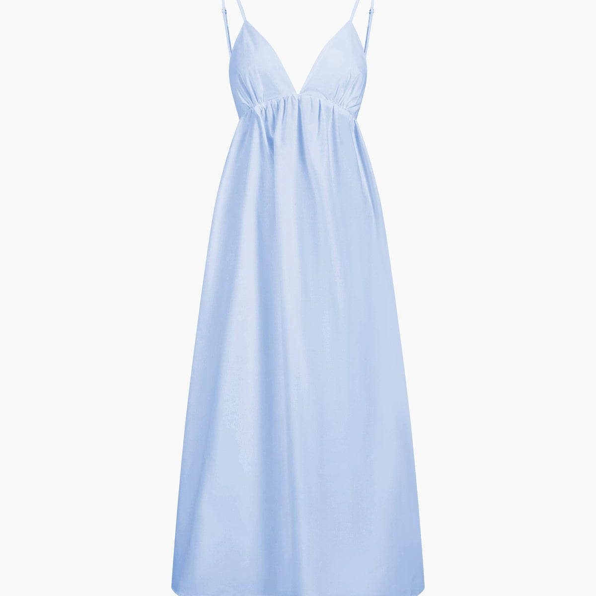 Maxi Jurk met Open Rug en Schouderbandjes