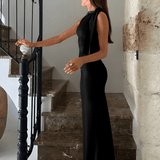 One-Shoulder Maxi Jurk met Gedrapeerd Detail