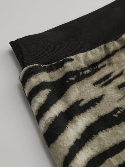 Maxi rok met hoge taille en tijger patroon voor dames – stijlvolle en gedurfde maxi rok met een trendy tijgerprint, perfect voor een modieuze en opvallende look.