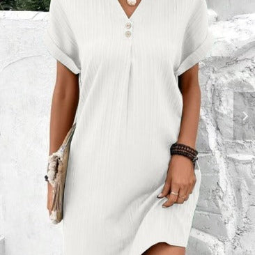 Casual T Shirt Jurk met V Hals