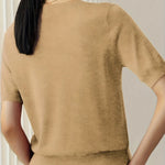Casual dames T-shirt met korte mouwen, perfect voor de lente en dagelijkse outfits.