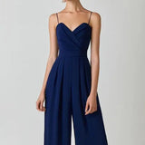 Dames Strapless Jumpsuit met Wijde Pijpen