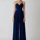 Dames Strapless Jumpsuit met Wijde Pijpen
