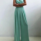 Dames Strapless Jumpsuit met Wijde Pijpen
