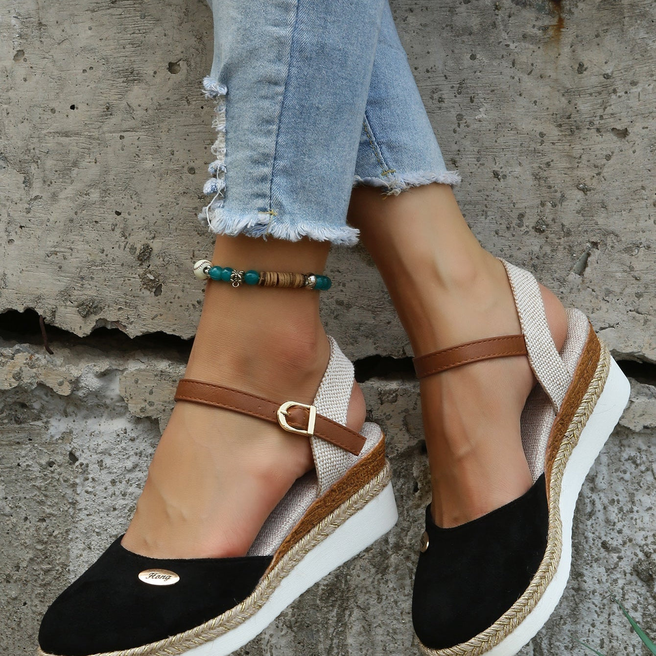 Dames Slingback Espadrilles met Gesloten Neus