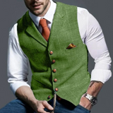 Heren gilet met knoopsluiting voor herfst