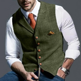 Heren gilet met knoopsluiting voor herfst