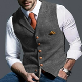 Heren gilet met knoopsluiting voor herfst